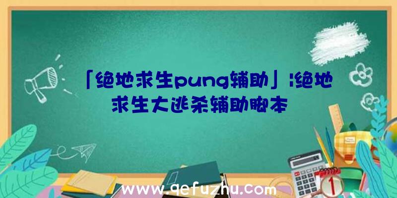 「绝地求生pung辅助」|绝地求生大逃杀辅助脚本